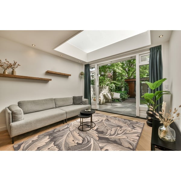 Szürke-bézs gyapjú szőnyeg 200x300 cm Thea anthracite – Agnella-image-1