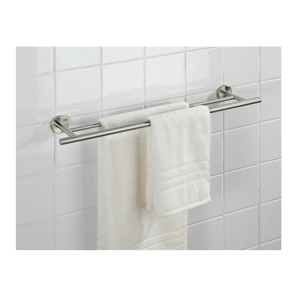 Matt ezüstszínű fali rozsdamentes acél törölközőtartó Bosio – Wenko-image-2