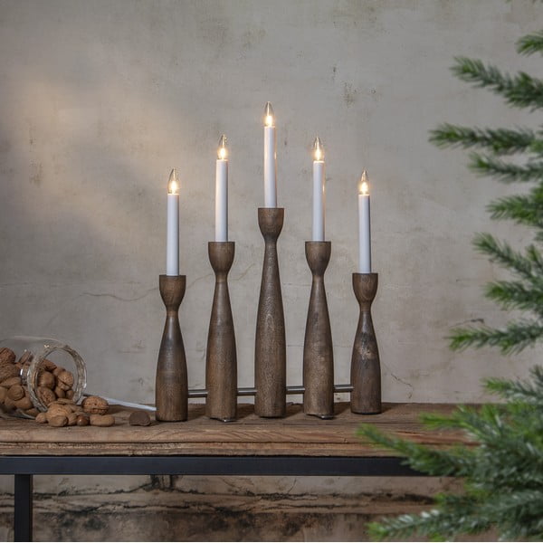 Sötét natúr színű konnektorhoz csatlakoztatható karácsonyi fénydekoráció Midja 2.0 – Star Trading-image-1