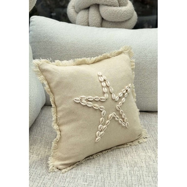 Pamut párnahuzat 43x43 cm Seashells – Mioli Decor-image-3