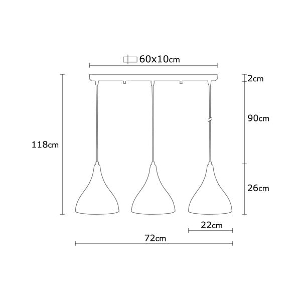 Fekete függőlámpa fém búrával Sağlam – Opviq lights-image-3