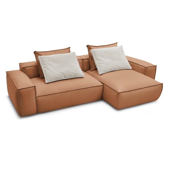 Barna bőrutánzat sarokkanapé (variálható) Boheme – Bobochic Paris-image-4