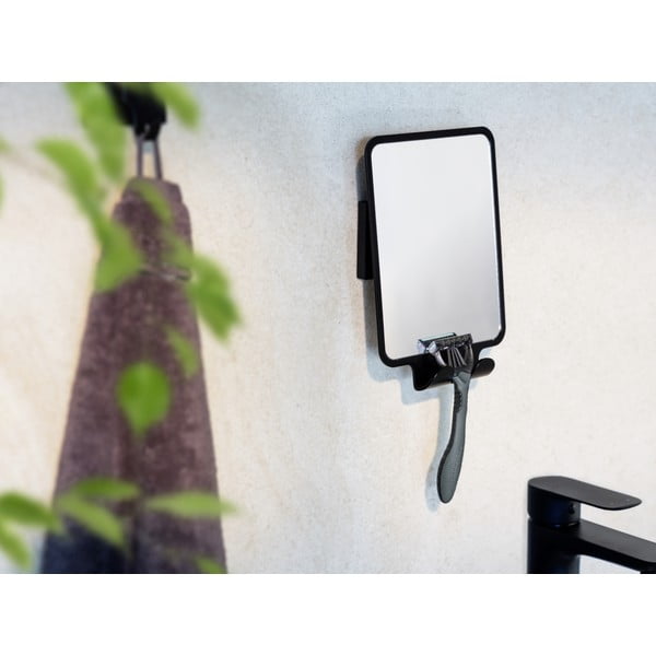 Kozmetikai tükör fogassal 14x19.5 cm Quadro Black – Wenko-image-1