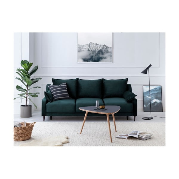 Freesia kékeszöld bársonykanapé tárolóval, 215 cm - Mazzini Sofas-image-4