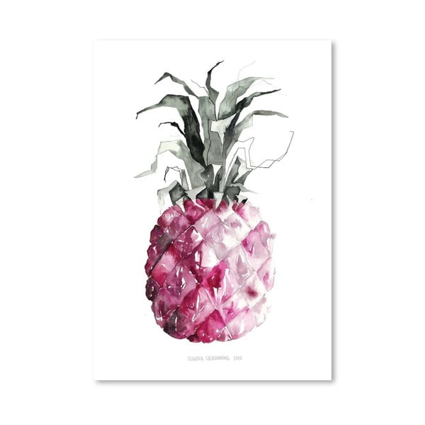 Pineapple Pink by Claudia Libenberg 30 x 42 cm-es plakát