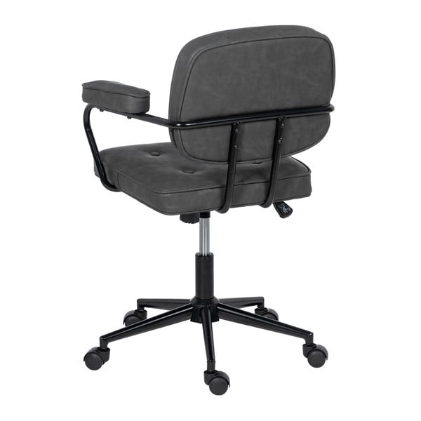 Antracitszürke bőrutánzat irodai szék – Ixia-image-4