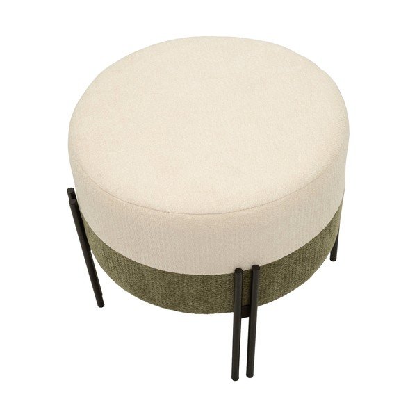Khaki-krémszínű puff Modern Style – Mauro Ferretti-image-2