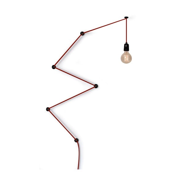 Snake Lamp piros falilámpa - Filament Style