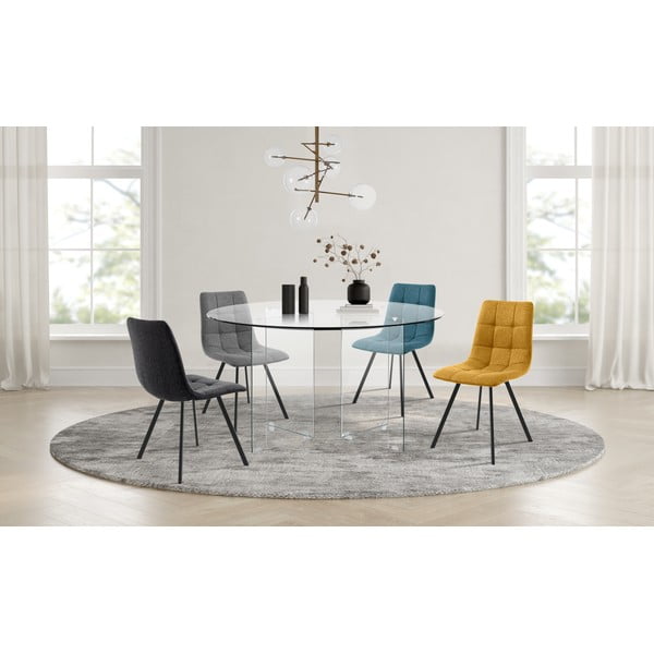 Üveg kerek étkezőasztal ø 130 cm Kaya – Tomasucci-image-1