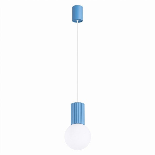 Világoskék opálüveg függőlámpa ø 12 cm Orbital – Sollux
