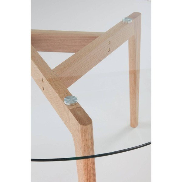Tölgyfa kerek étkezőasztal ø 120 cm Malevik – Jotex-image-4