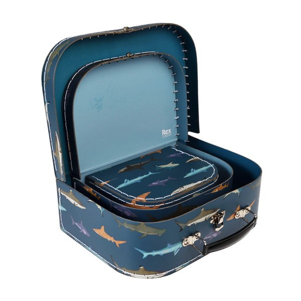 Gyerek bőrönd készlet 3 db-os Sharks - Rex London-image-1