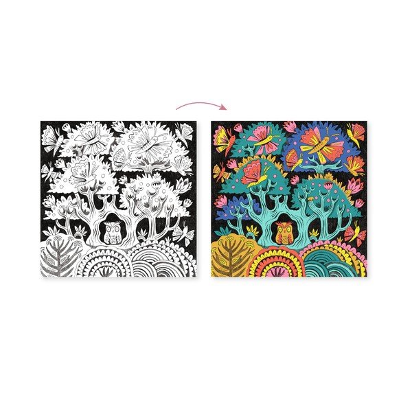 Les kifestő 7 db kalligrafikus jelölővel és 3D szemüveggel gyerekeknek - Djeco-image-1