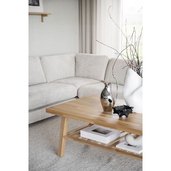 Brooklyn dohányzóasztal csiszolt tölgyfából, 130 x 75 cm - Rowico-image-2