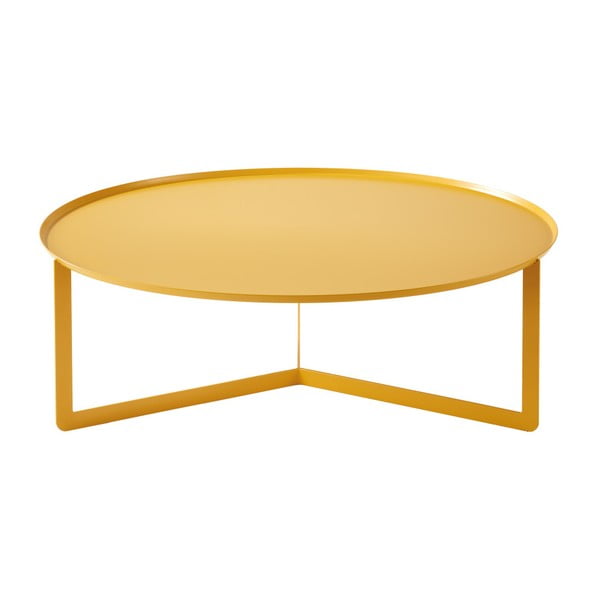 Round citromsárga dohányzóasztal, Ø 95 cm - MEME Design