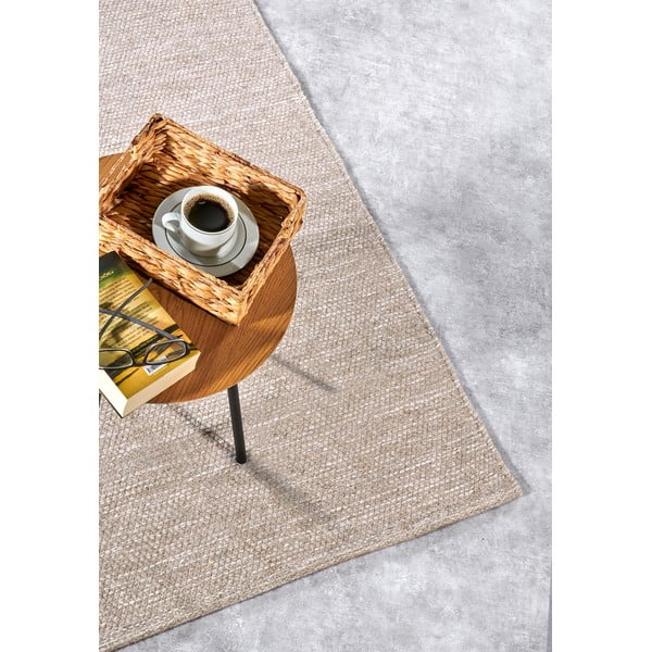 Bézs kézi szövésű gyapjúkeverék szőnyeg 160x230 cm Pradesh Linen White – Elle Decoration-image-2