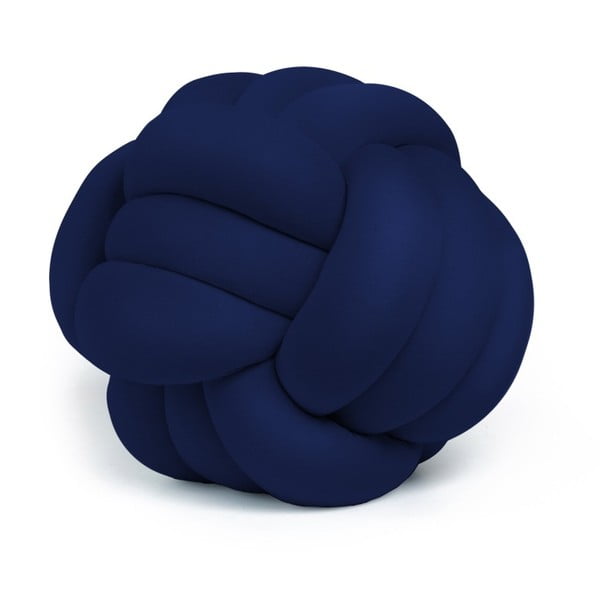 Knot Decorative Cushion Velvet Effect sötétkék díszpárna, ⌀ 45 cm