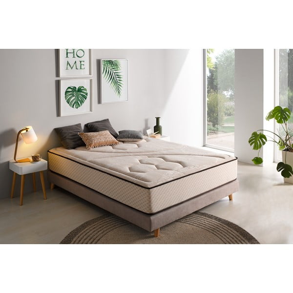 Kemény-közepes keménységű kétoldalas hőszabályozó hab matrac 180x200 cm Tempus Gold – Moonia-image-1