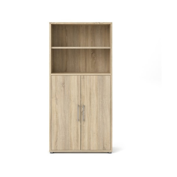 Natúr színű moduláris könyvespolc tölgyfa dekorral 89x189 cm Prima – Tvilum-image-4