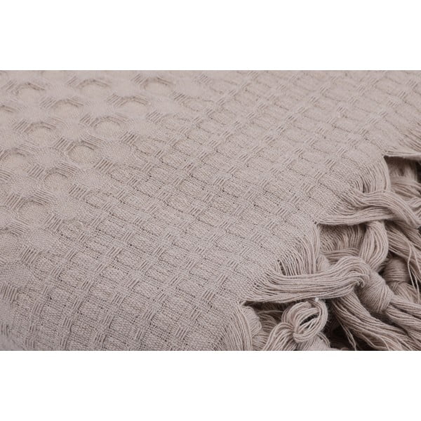 Brown világosbarna pamut ágytakaró, 220 x 240 cm-image-2