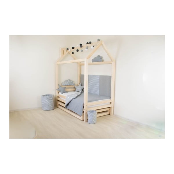 Fehér ágyfiók és 4 ágyláb, 90 x 180 cm-es ágyhoz - Benlemi-image-3