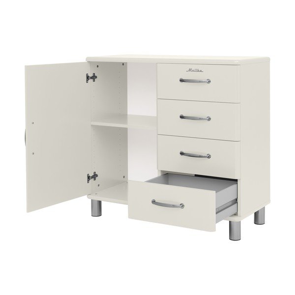 Fehér alacsony komód 98x92 cm Malibu - Tenzo-image-3