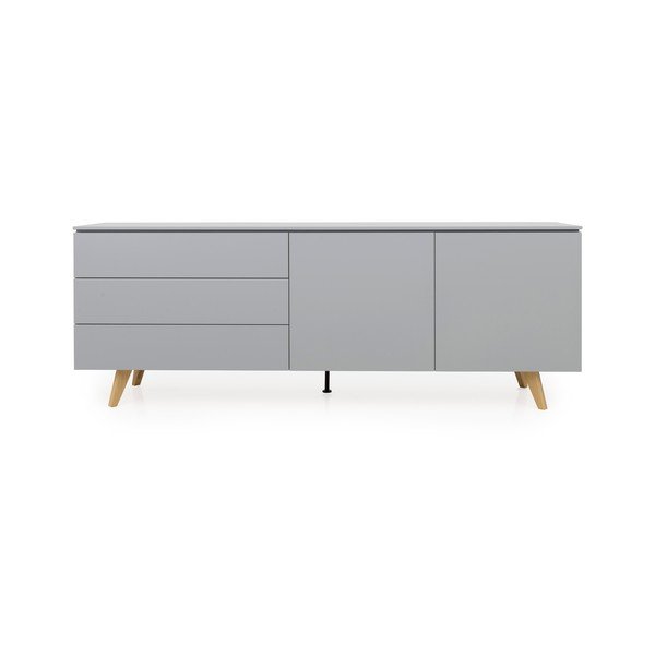 Plain szürke komód, szélesség 210 cm - Tenzo