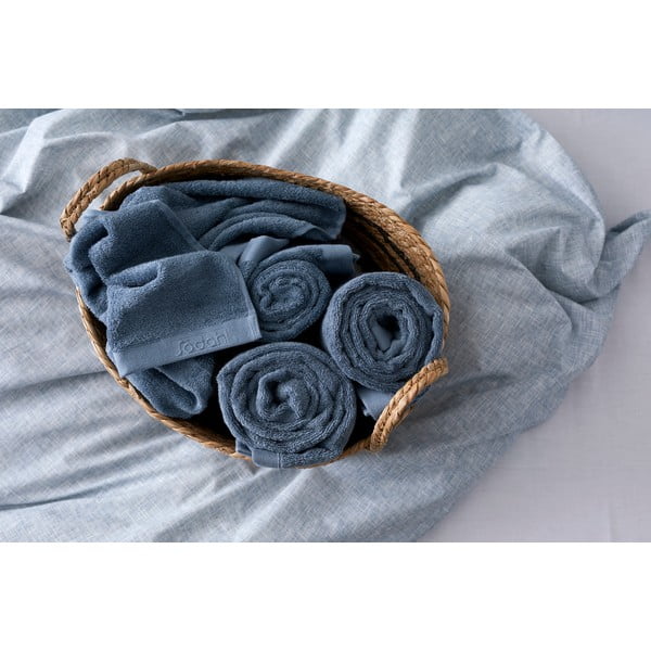 China kék pamut frottír fürdőlepedő, 140 x 70 cm - Södahl-image-1