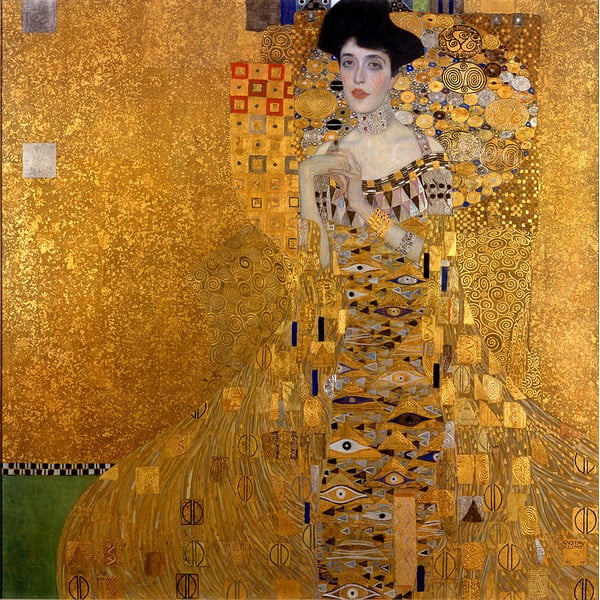 Gustav Klimt Adele-Bloch Bauer I kép reproduckió, 45 x 45 cm