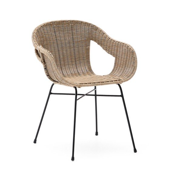 Natúr színű rattan kerti szék Eltiera – Kave Home