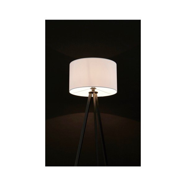 Trivet állólámpa fekete szerkezettel és fehér búrával - Kokoon-image-2