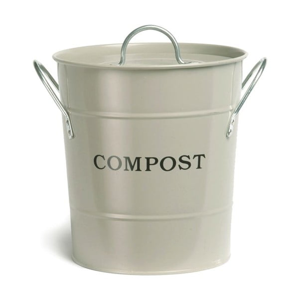 Compost krémszínű komposztáló edény fedéllel, 3,5 l - Garden Trading