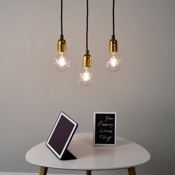 Uno háromágú függőlámpa aranyszínű részletekkel - Sotto Luce-image-1