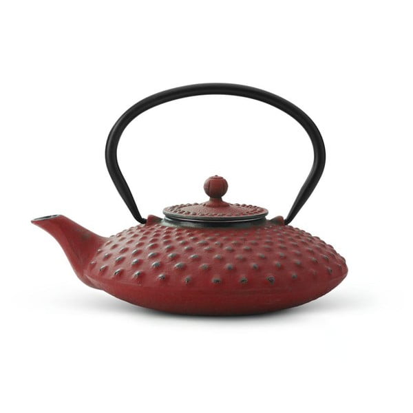 Xilin piros öntöttvas teáskanna szűrővel szálas teához, 800 ml - Bredemeijer