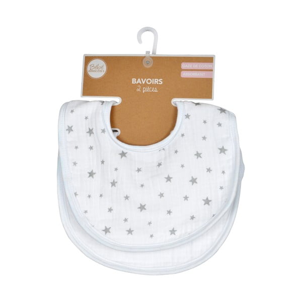 Fehér muszlin előke szett 2 db-os – Bébé Douceur-image-3