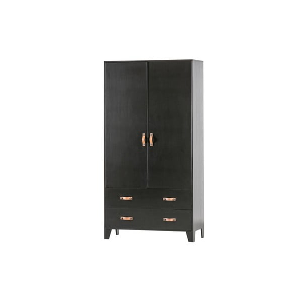 Dian fekete fenyőfa ruhásszekrény - WOOOD-image-2