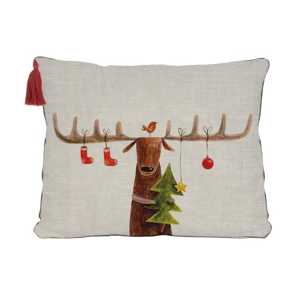 Reindeer karácsonyi díszpárna, 35 x 50 cm - Little Nice Things