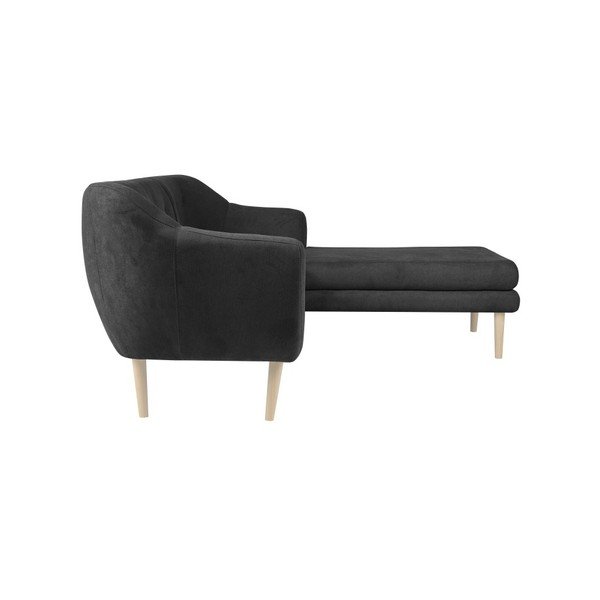 Sicile sötétszürke kanapé jobboldali fekvőfotellel - Mazzini Sofas-image-1