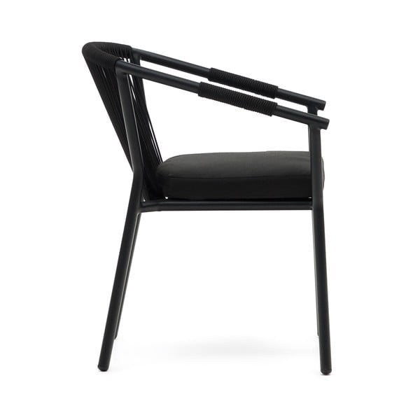 Fekete fém kerti szék Xelida – Kave Home-image-2