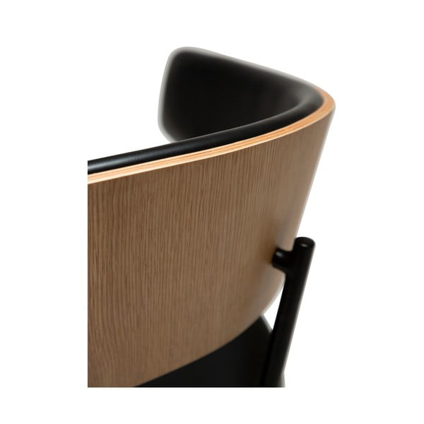 Fekete-világos natúr színű karfás étkezőfotel Crib – DAN-FORM Denmark-image-1