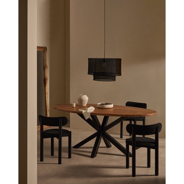 Étkezőasztal akácfa asztallappal 100x200 cm Argo – Kave Home-image-2