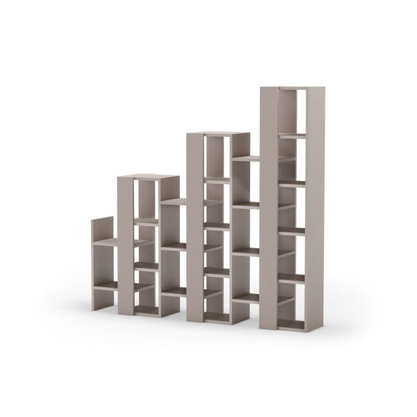 Szürkésbézs polcos állvány 158x151 cm Anissa – Marckeric-image-2