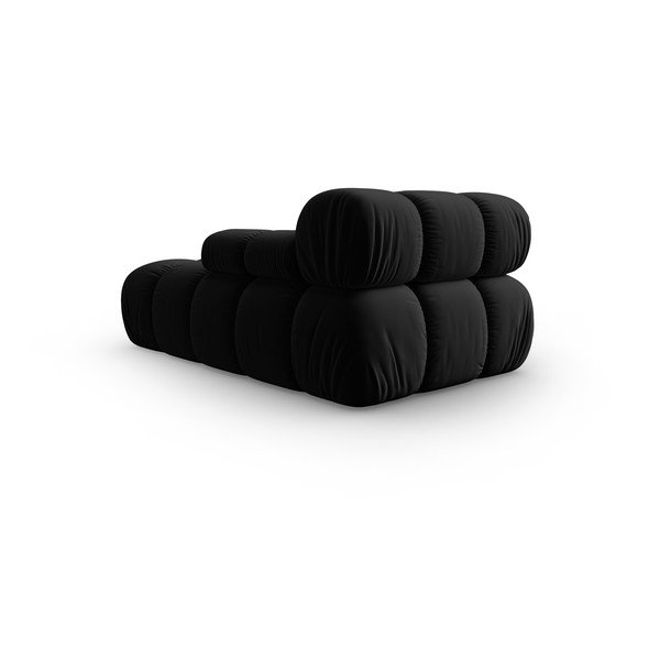 Fekete bársony heverő (jobb oldali) Bellis – Micadoni Home-image-4