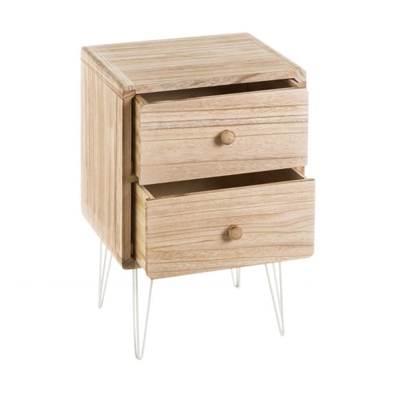 Natúr színű egzotikus fa éjjeliszekrény Natural Way – Casa Selección-image-1