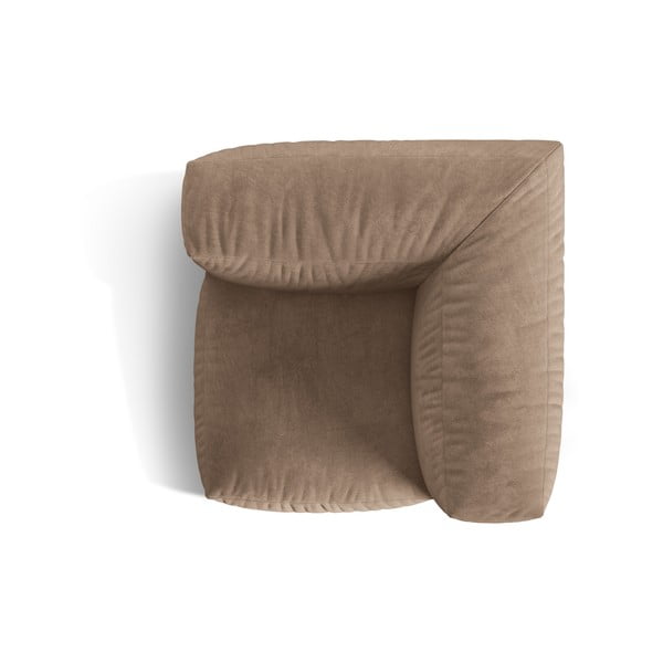 Világosbarna bársony kanapé modul (variálható sarok) Martina – Micadoni -image-3