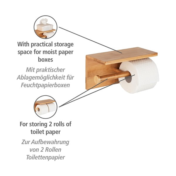 Fali bambusz WC-papír tartó Duo Bambusa – Wenko-image-3