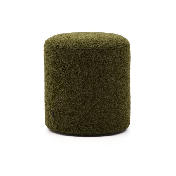 Zöld buklé puff Kaeli – Kave Home