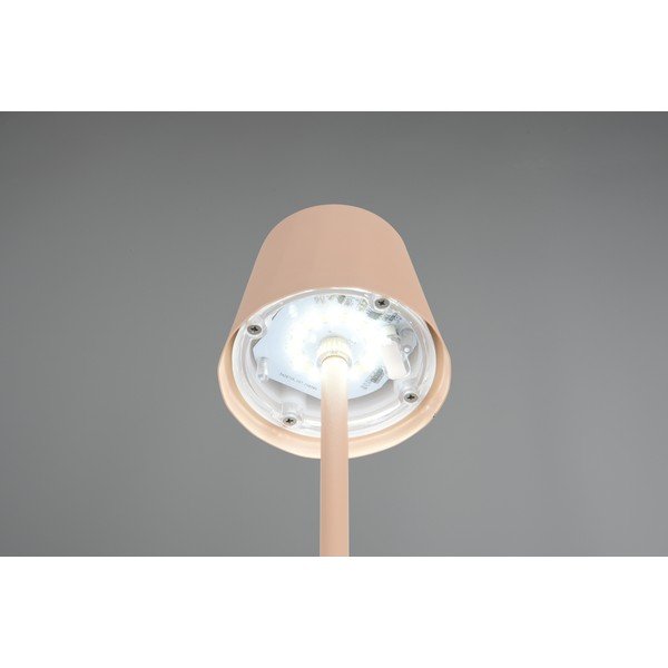 Krémszínű LED asztali lámpa fém búrával (magasság 21 cm) Diaz – Reality-image-2