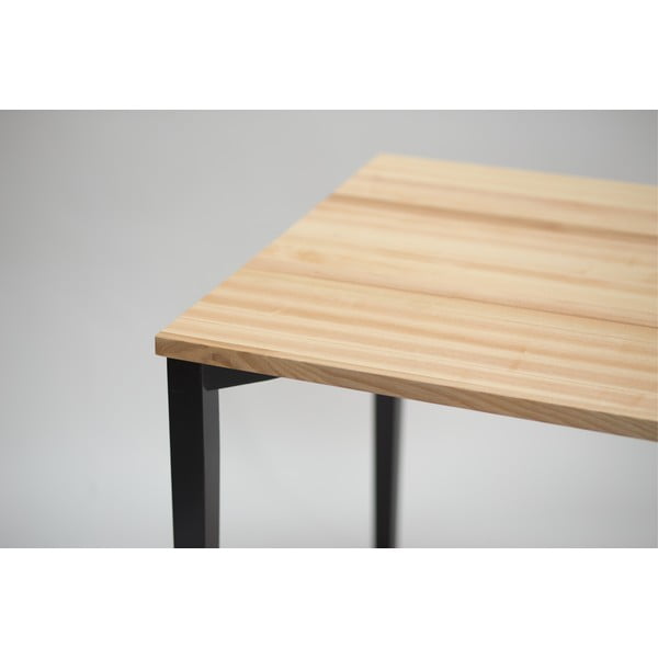 TRIVENTI fekete étkezőasztal, 80 x 120 cm - Ragaba-image-2