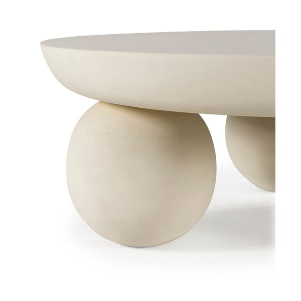 Bézs mangófa kerek dohányzóasztal ø 90 cm Ailen – MOME-image-4